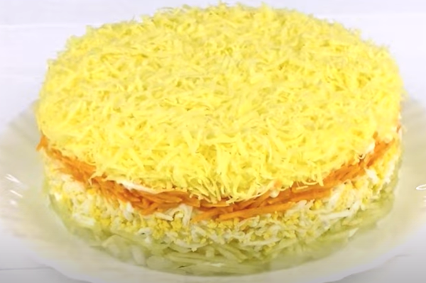 рецепт салата нежность с сыром