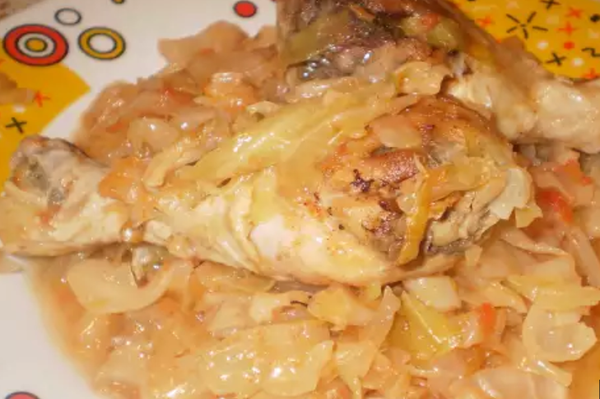 рецепт курицы с капустой в духовке
