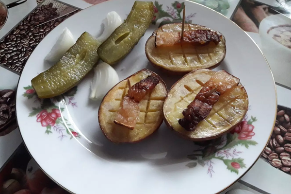 рецепт запеченной картошки с салом